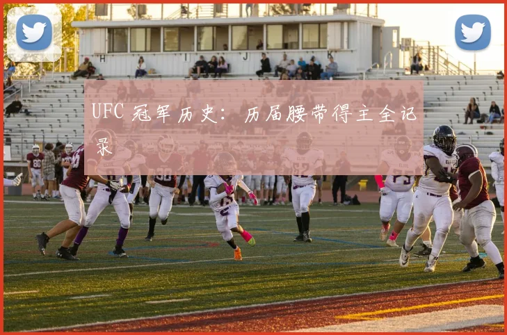 UFC 冠军历史:历届腰带得主全记录